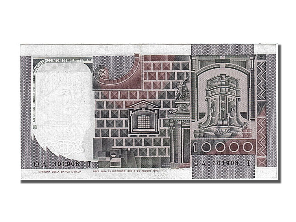 Biljet, Italië, 10,000 Lire, 1978, 1978-12-29, SPL