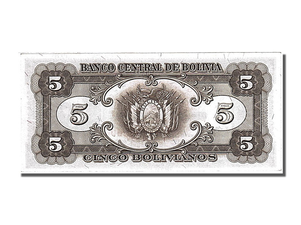 Geldschein, Bolivien, 5 Bolivianos, 1945, 1945-12-20, UNZ