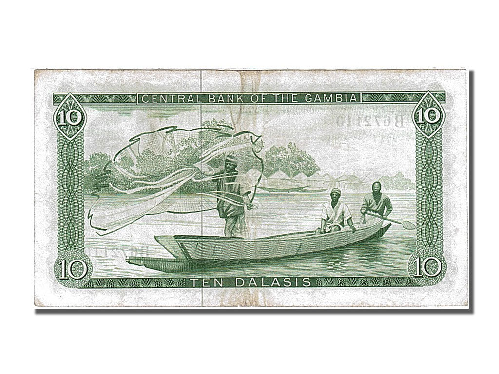 Banknote, Gambia, 10 Dalasis, 1971, AU(50-53)