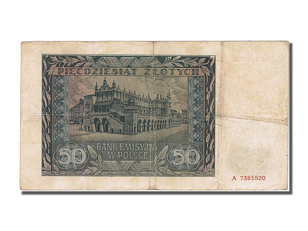 Banknote, Poland, 50 Zlotych, 1941, 1941-08-01, EF(40-45)
