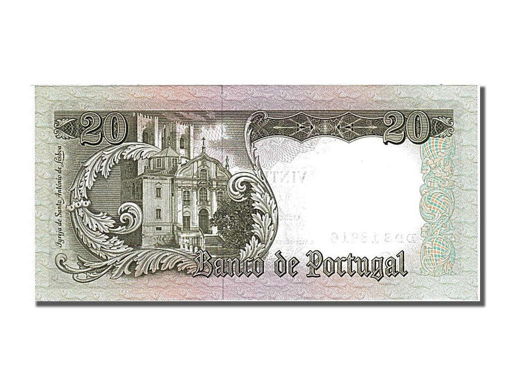 Banknote, Portugal, 20 Escudos, 1964, 1964-05-26, UNC(65-70)