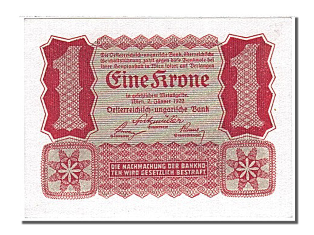 Banconote, Austria, 1 Krone, 1922, FDS