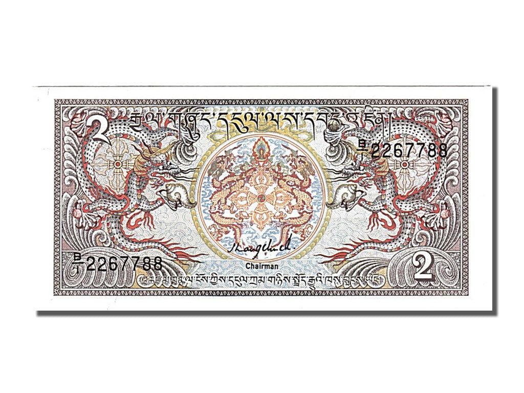 Banknote, Bhutan, 2 Ngultrum, 1981, UNC(65-70)