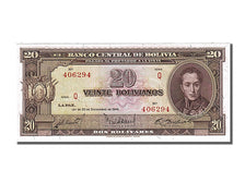 Banknote, Bolivia, 20 Bolivianos, 1945, 1945-12-20, UNC(65-70)