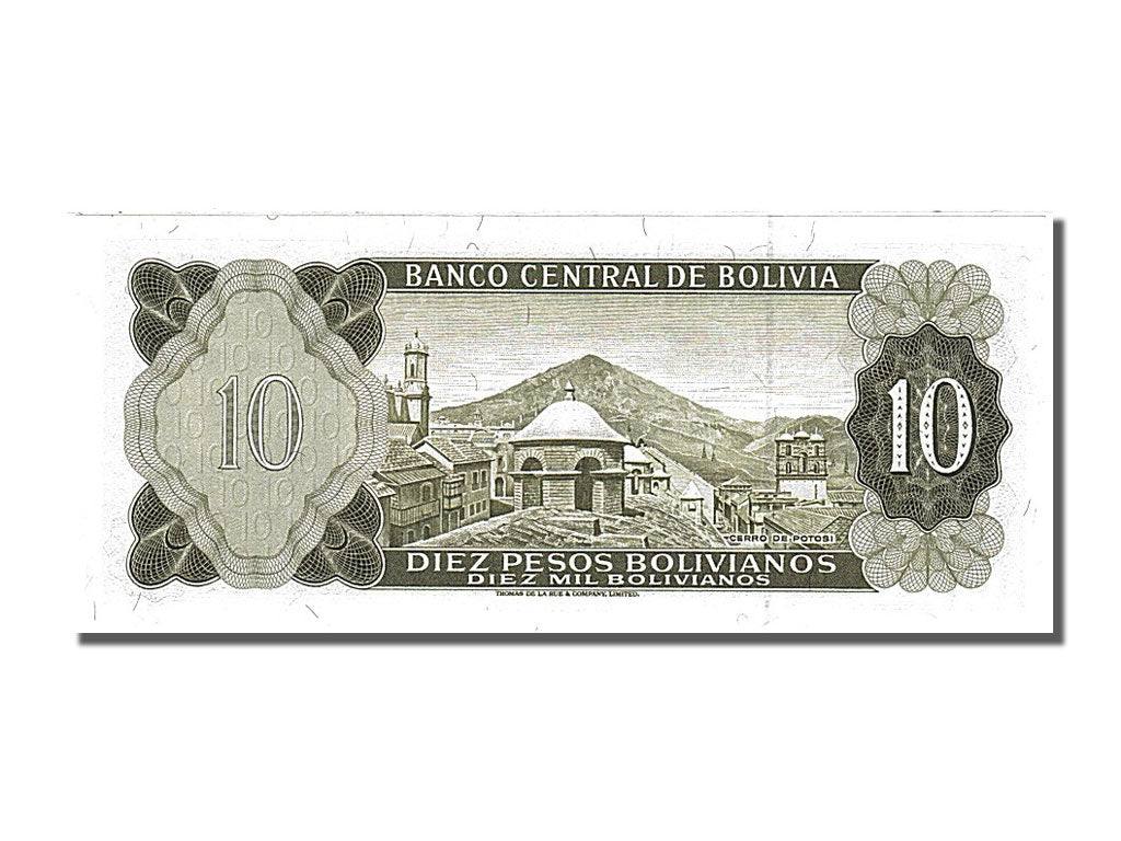 Banconote, Bolivia, 10 Pesos Bolivianos, 1962, 1962-07-13, FDS