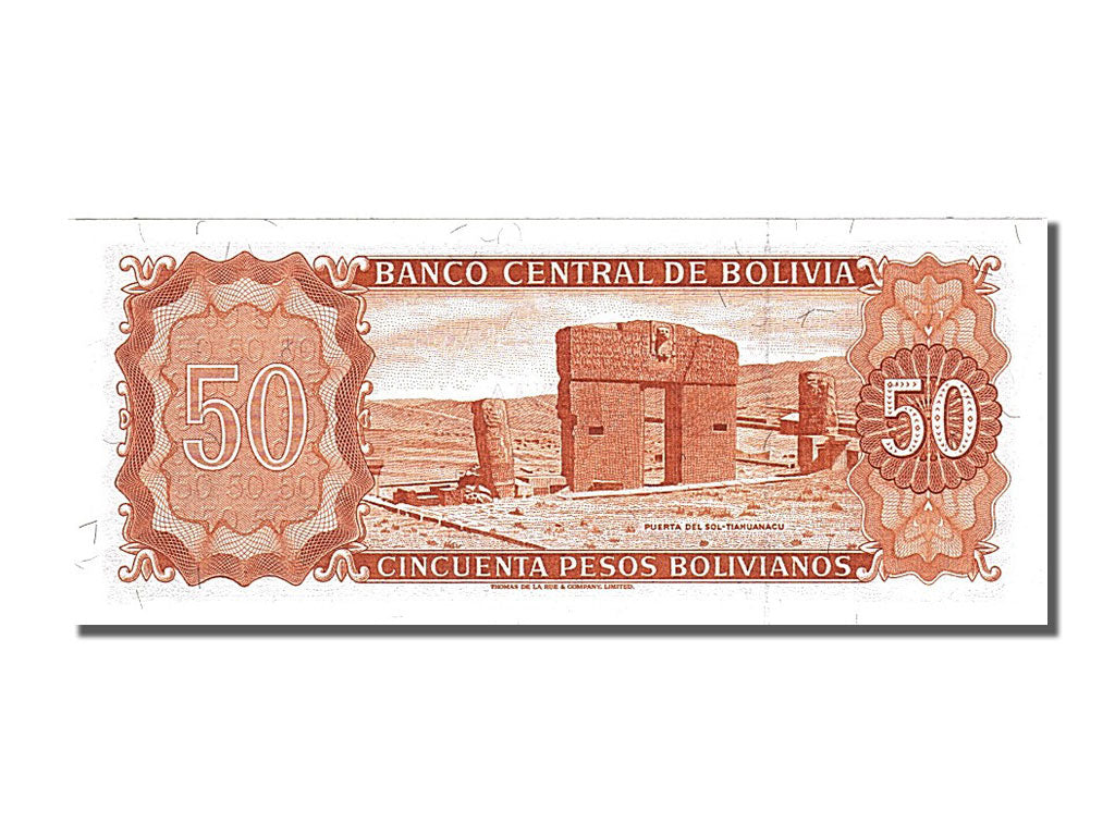 Banknote, Bolivia, 50 Pesos Bolivianos, 1962, 1962-07-13, UNC(65-70)