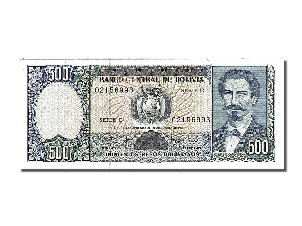 Banconote, Bolivia, 500 Pesos Bolivianos, 1981, 1981-06-01, FDS