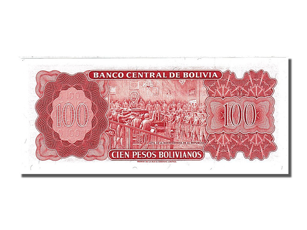Geldschein, Bolivien, 100 Pesos Bolivianos, 1962, 1962-07-13, UNZ