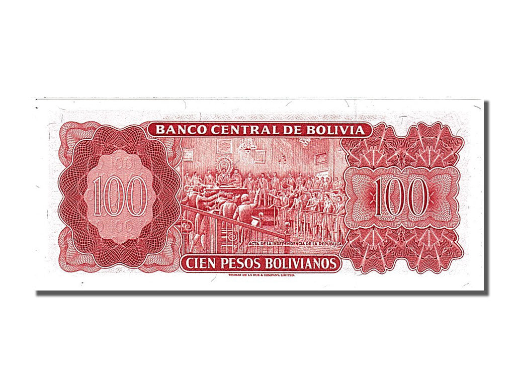 Biljet, Bolivia, 100 Pesos Bolivianos, 1962, 1962-07-13, NIEUW
