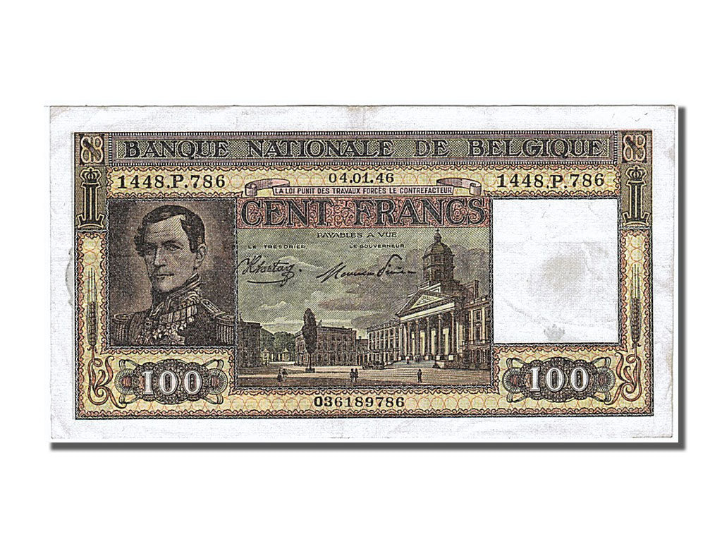 Billet, Belgique, 100 Francs, 1946, 1946-01-04, SUP