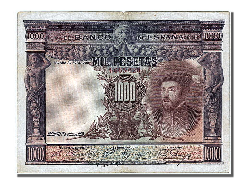 Banconote, Spagna, 1000 Pesetas, 1925, KM:70c, 1925-07-01, BB+