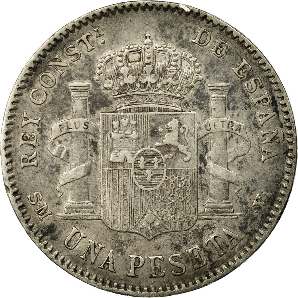 Hiszpania, Alfonso XIII, Peseta, 1900, Madrid, Srebro, EF(40-45), KM:706