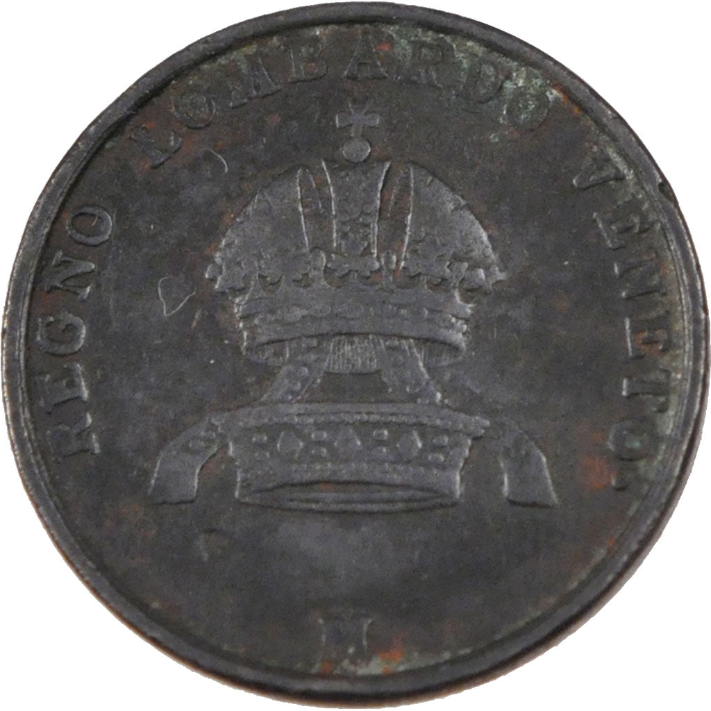 Münze, Italien Staaten, LOMBARDY-VENETIA, 5 Centesimi, 1849, Milan, SS, Kupfer