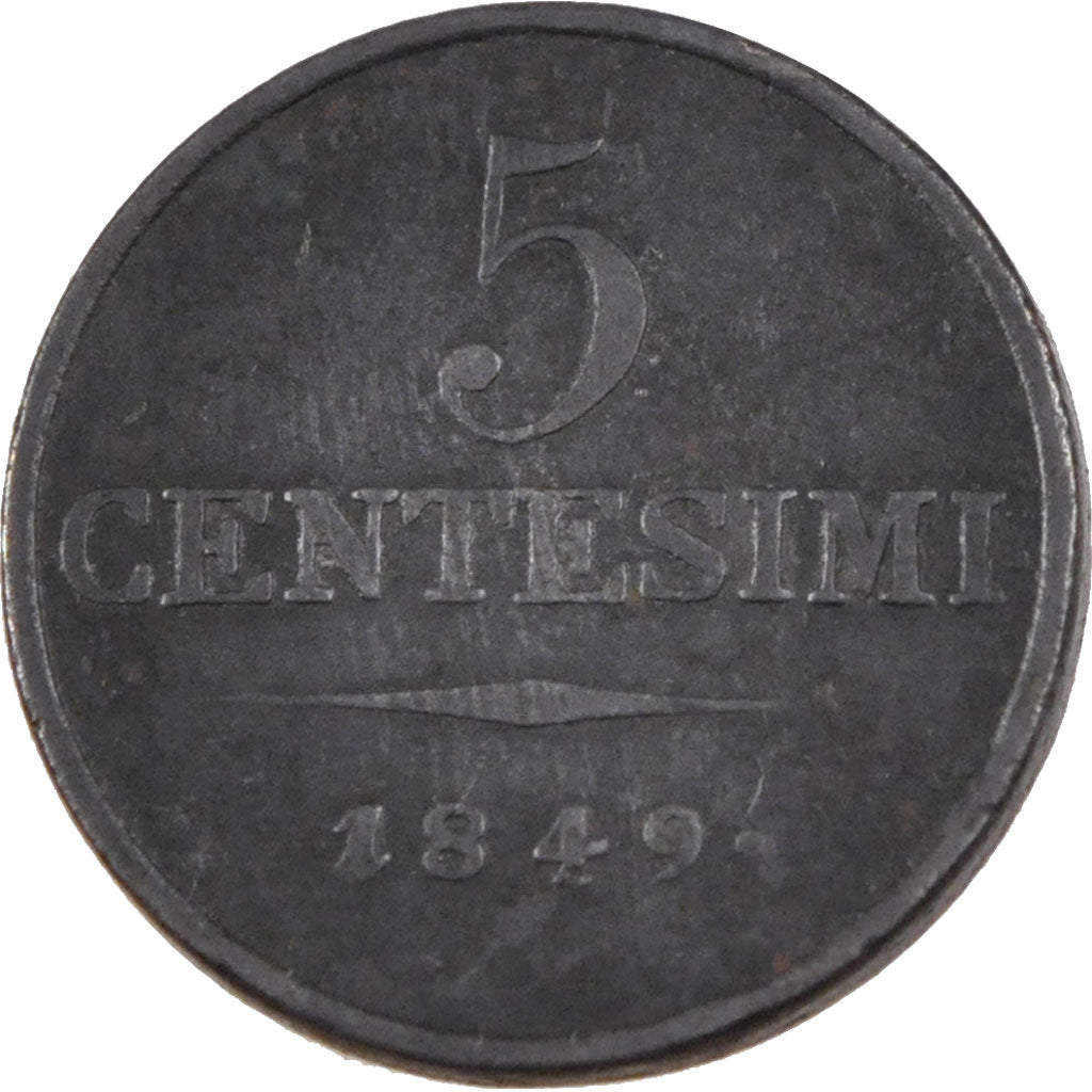 Münze, Italien Staaten, LOMBARDY-VENETIA, 5 Centesimi, 1849, Milan, SS, Kupfer