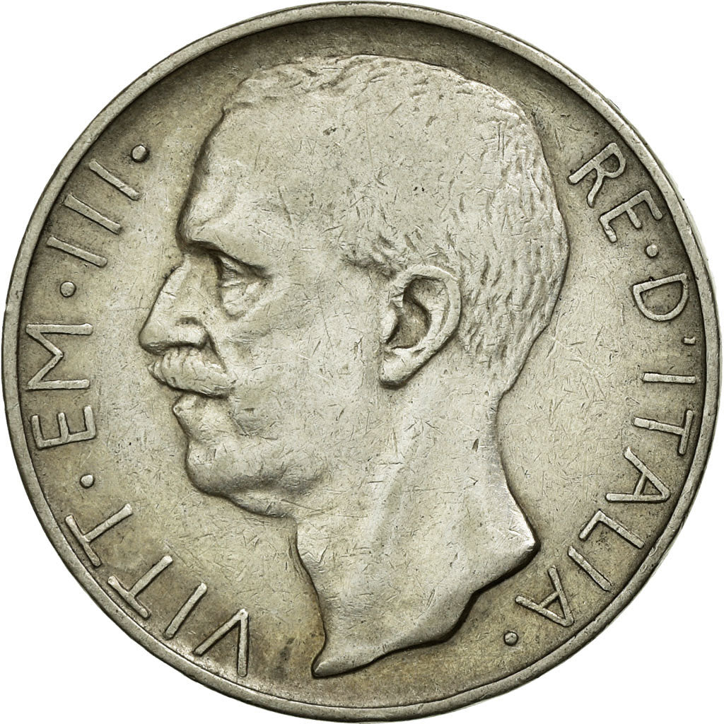 Coin, Italy, Vittorio Emanuele III, 10 Lire, 1927, Rome, EF(40-45), Silver