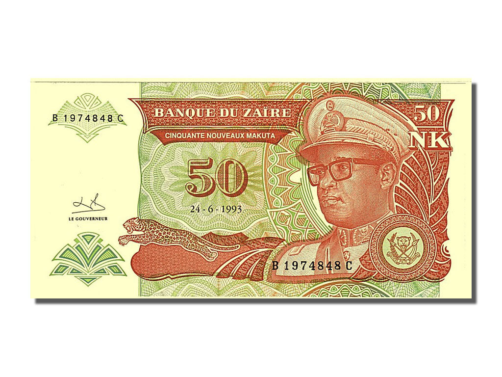 Banknote, Zaire, 50 Nouveaux Makuta, 1993, 1993-06-24, UNC(65-70)