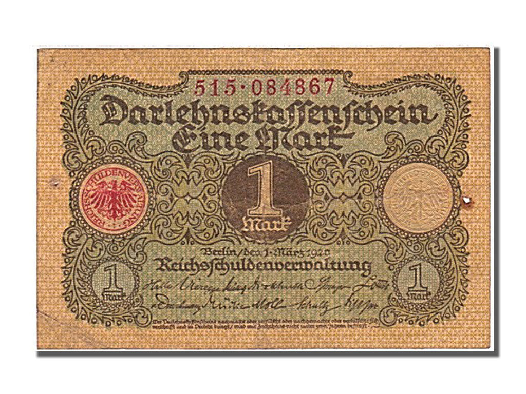 Banknot, Niemcy, 1 Mark, 1920, 1920-03-01, EF(40-45)