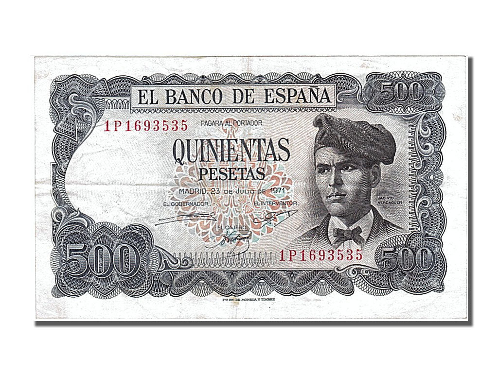 Banknot, Hiszpania, 500 Pesetas, 1971, 1971-07-23, EF(40-45)