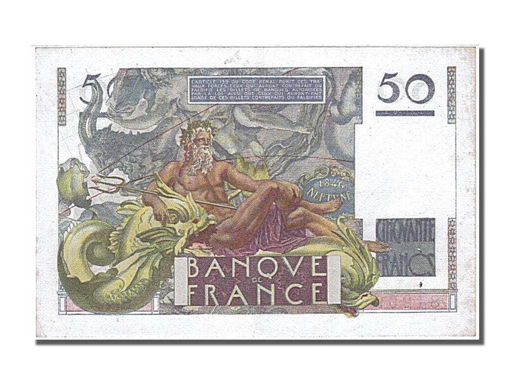 Banknote, France, 50 Francs, 50 F 1946-1951 ''Le Verrier'', 1949, 1949-11-03