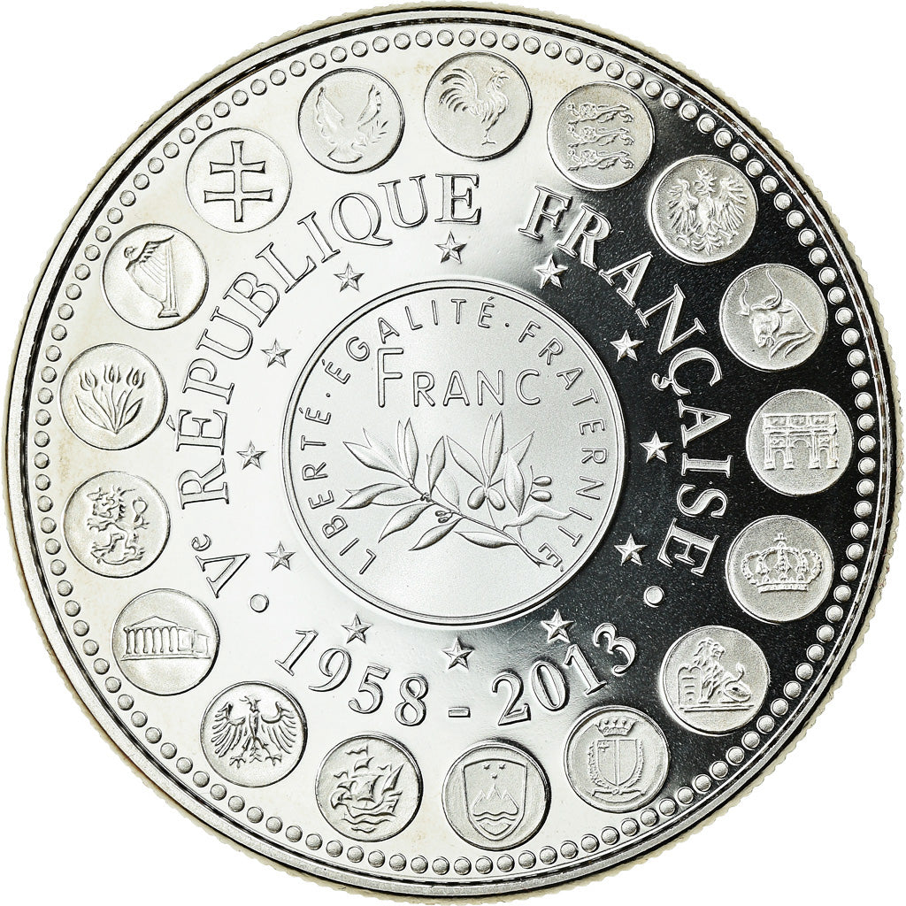 France, Medal, L'Europe des XXVII, Veme République, MS(65-70), Copper-nickel