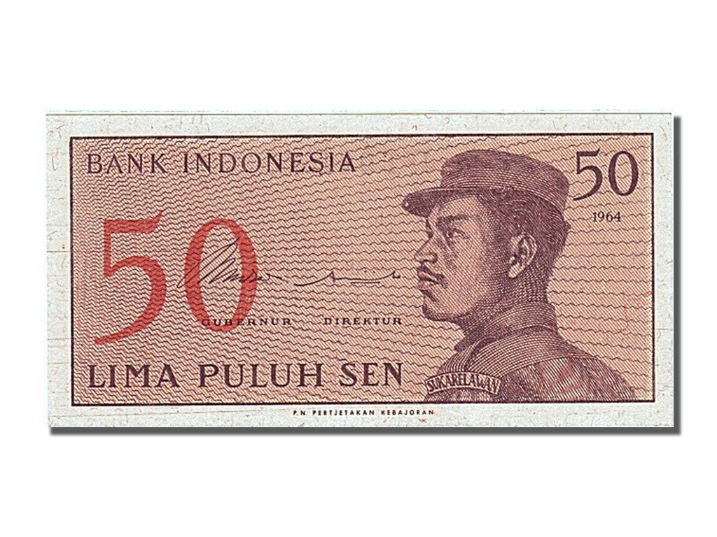 Banknot, Indonesia, 50 Sen, 1964, UNC(65-70)
