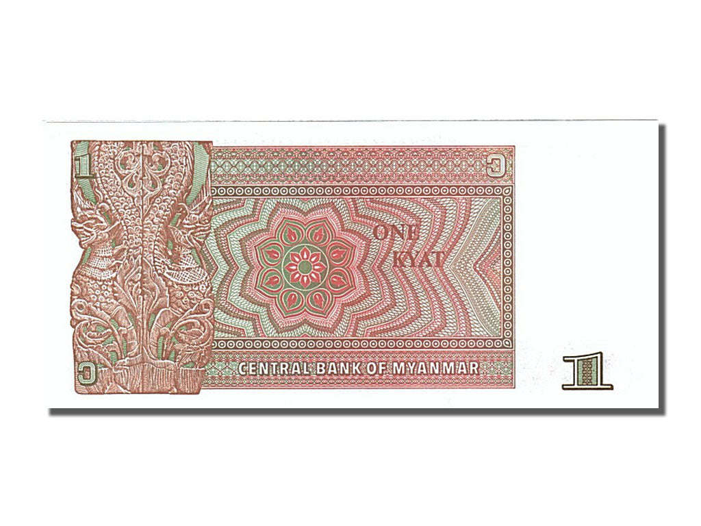 Banknot, Myanmar, 1 Kyat, 1990, UNC(65-70)