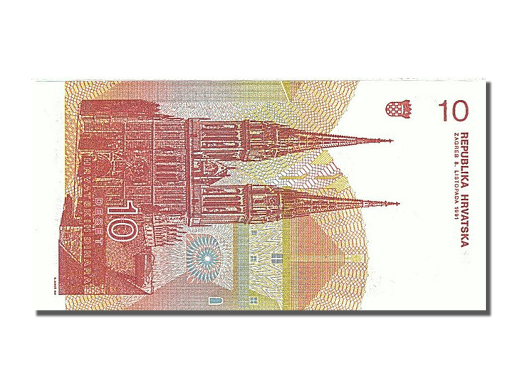 Banknote, Croatia, 10 Dinara, 1991, 1991-10-08, UNC(65-70)