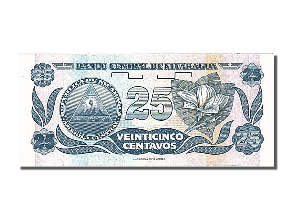 Banknote, Nicaragua, 25 Centavos, 1990, UNC(65-70)