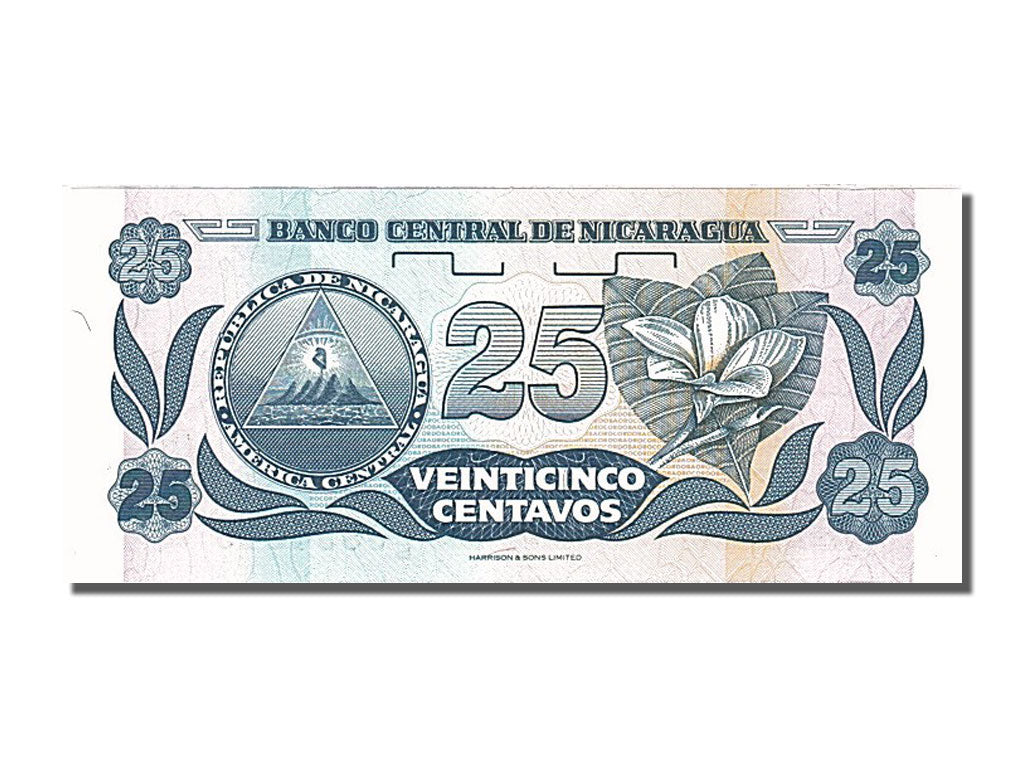 Banknote, Nicaragua, 25 Centavos, 1990, UNC(65-70)