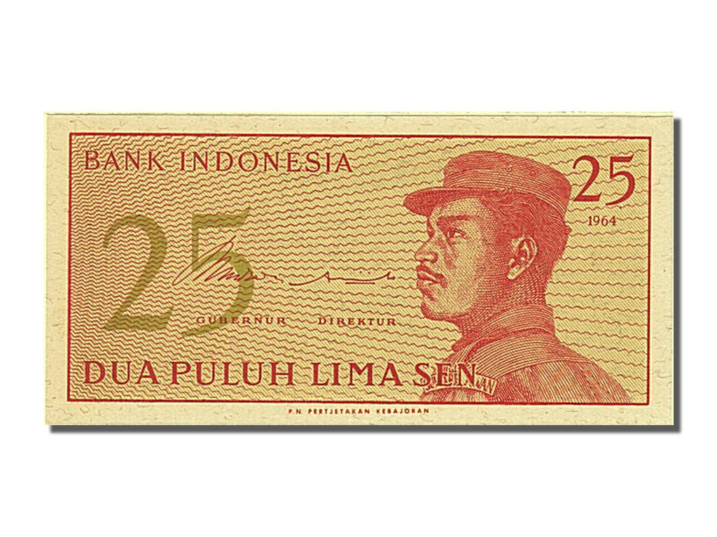 Geldschein, Indonesien, 25 Sen, 1964, UNZ