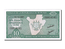 Banknote, Burundi, 10 Francs, 2007, 2007-11-01, UNC(65-70)