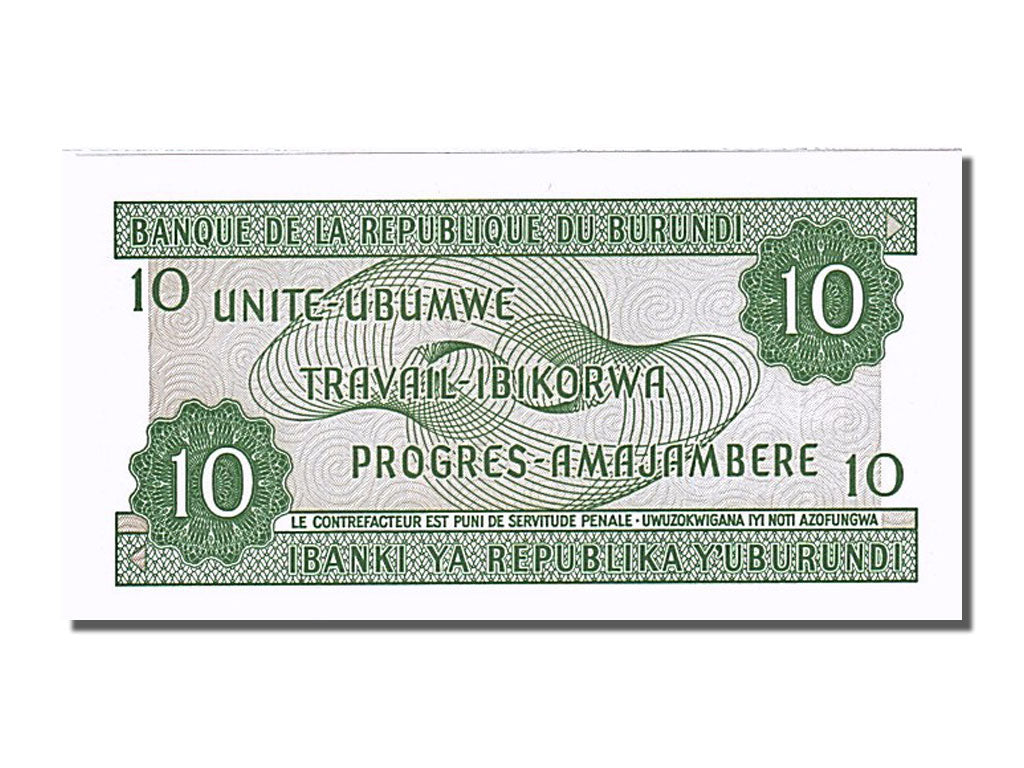 Banknote, Burundi, 10 Francs, 2007, 2007-11-01, UNC(65-70)