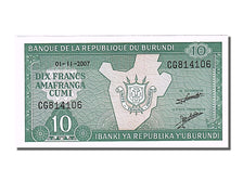 Banknote, Burundi, 10 Francs, 2007, 2007-11-01, UNC(65-70)
