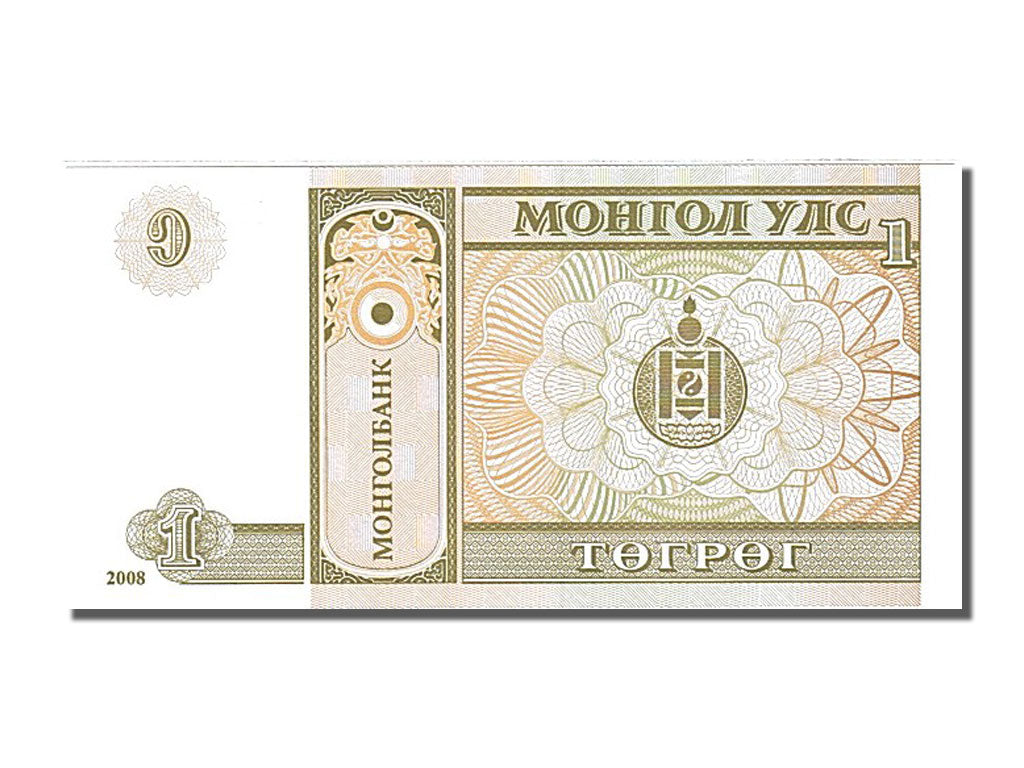 Geldschein, Mongolei, 1 Tugrik, 2008, UNZ