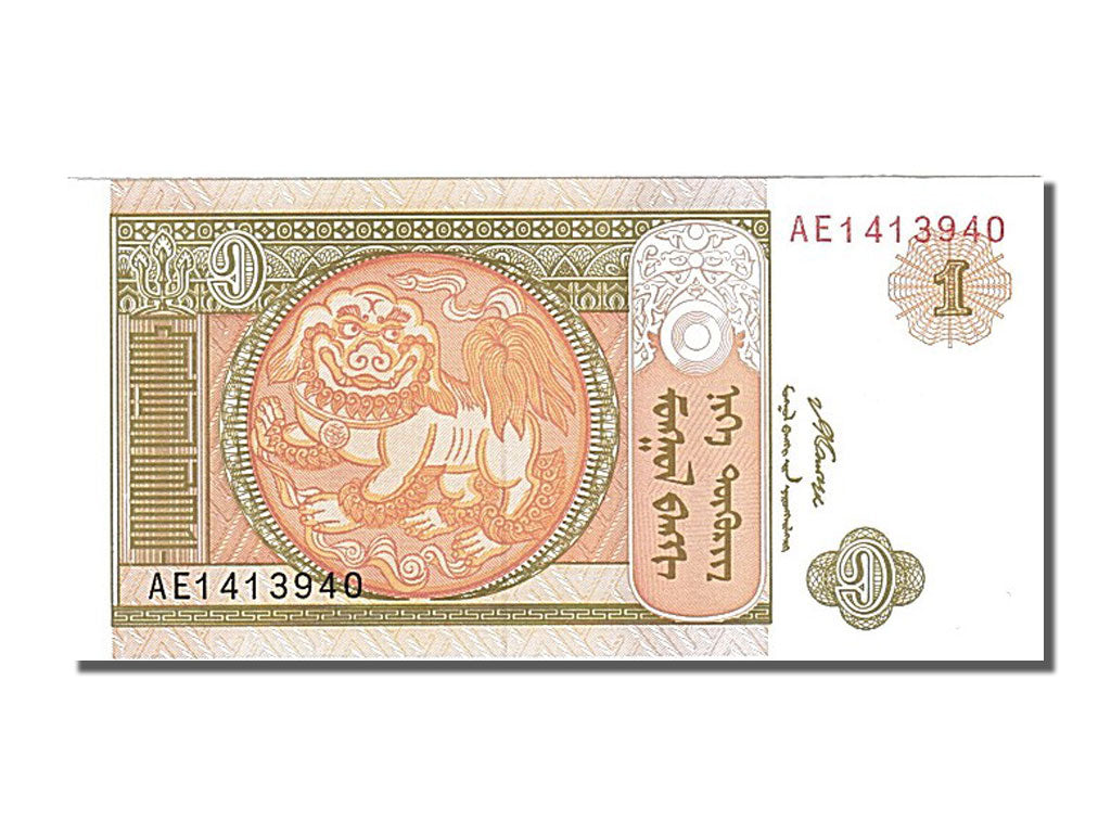 Geldschein, Mongolei, 1 Tugrik, 2008, UNZ