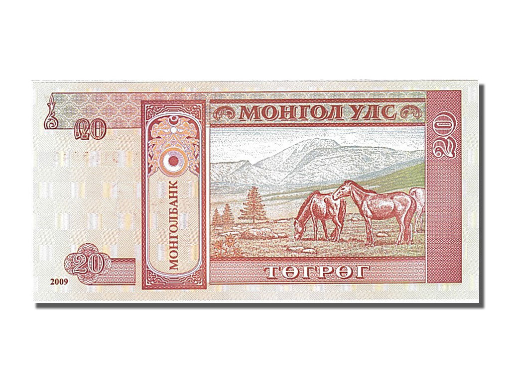 Banknot, Mongolia, 20 Tugrik, 2009, UNC(65-70)