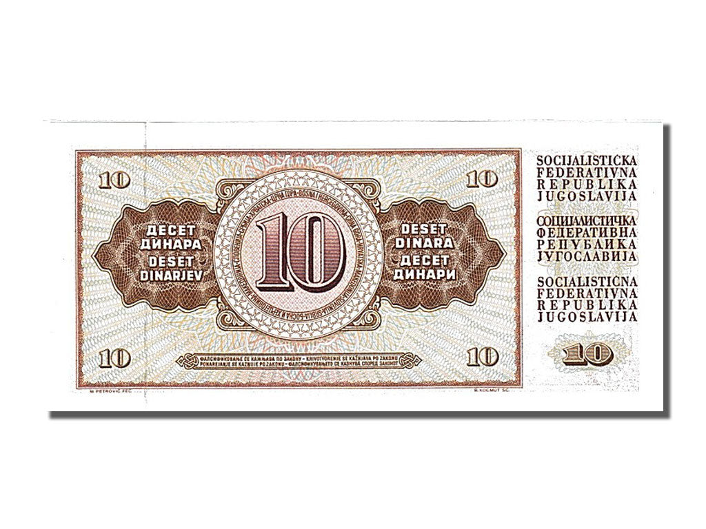 Banknote, Yugoslavia, 10 Dinara, 1968, 1968-05-01, UNC(65-70)