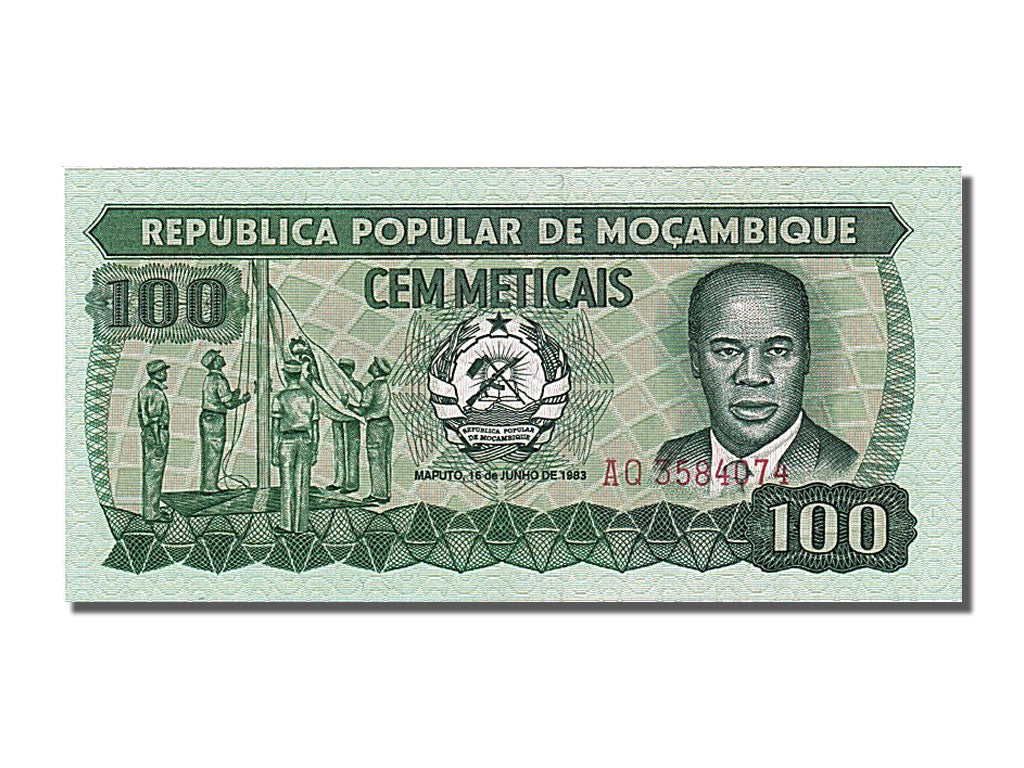 Geldschein, Mosambik, 100 Meticais, 1983, 1983-06-16, UNZ