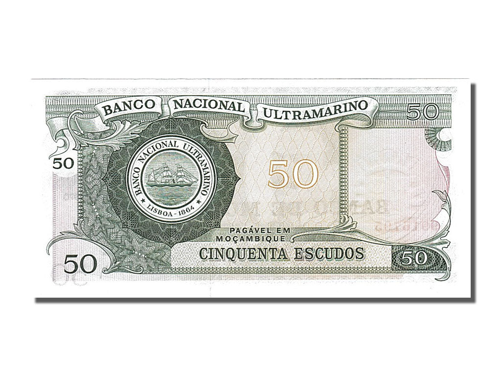Banknote, Mozambique, 50 Escudos, 1970, 1970-10-27, KM:116, UNC(65-70)