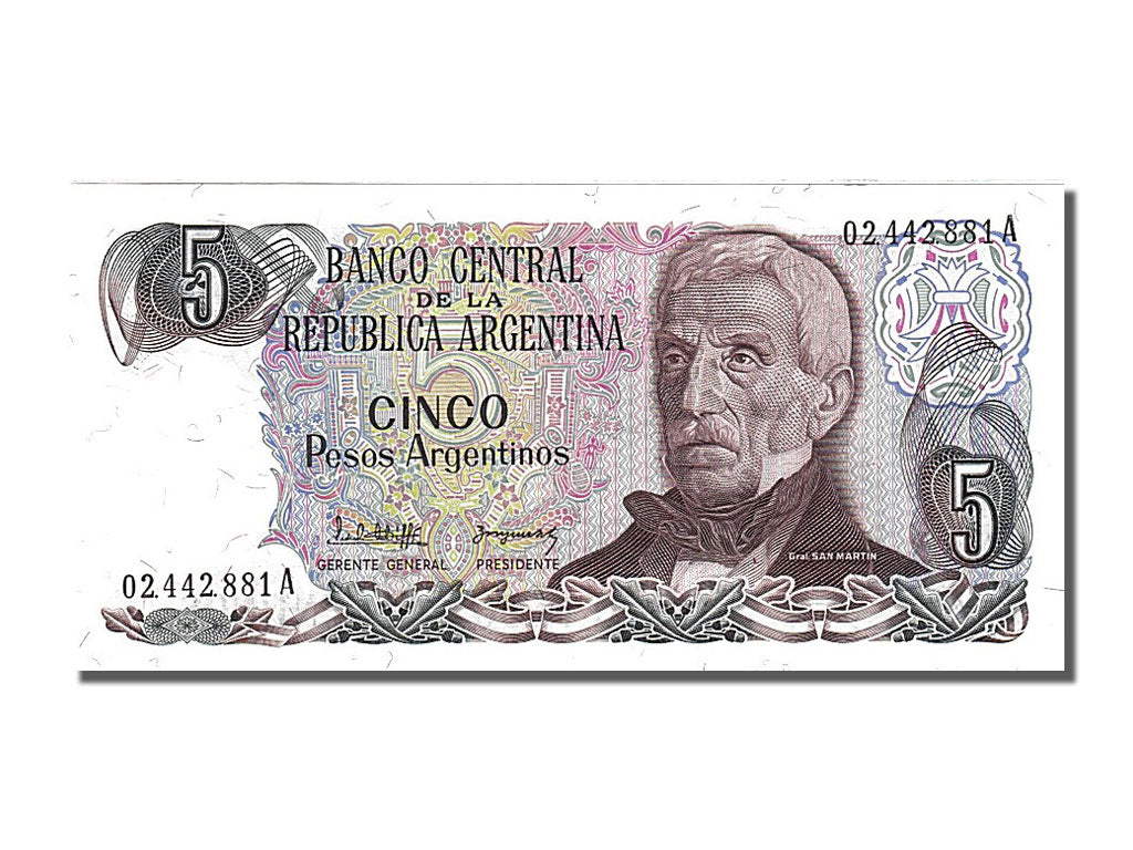 Banconote, Argentina, 5 Pesos Argentinos, 1983, FDS
