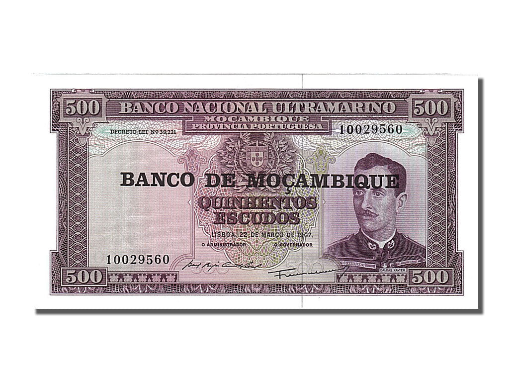 Banknote, Mozambique, 500 Escudos, 1967, 1967-03-22, UNC(65-70)