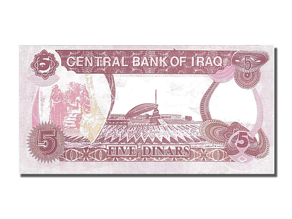 Billete, 5 Dinars, 1992, Iraq, UNC