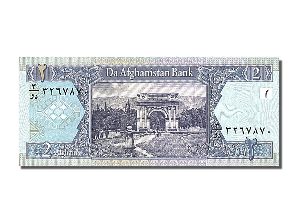 Banknot, Afganistan, 2 Afghanis, 2002, UNC(65-70)