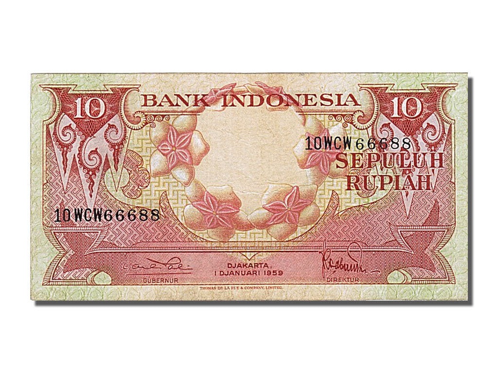 Billete, 10 Rupiah, 1959, Indonesia, 1959-09-01, EBC