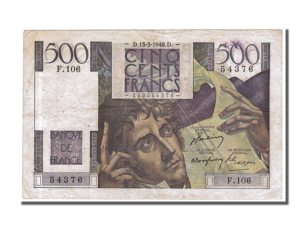 Banknote, France, 500 Francs, 500 F 1945-1953 ''Chateaubriand'', 1948