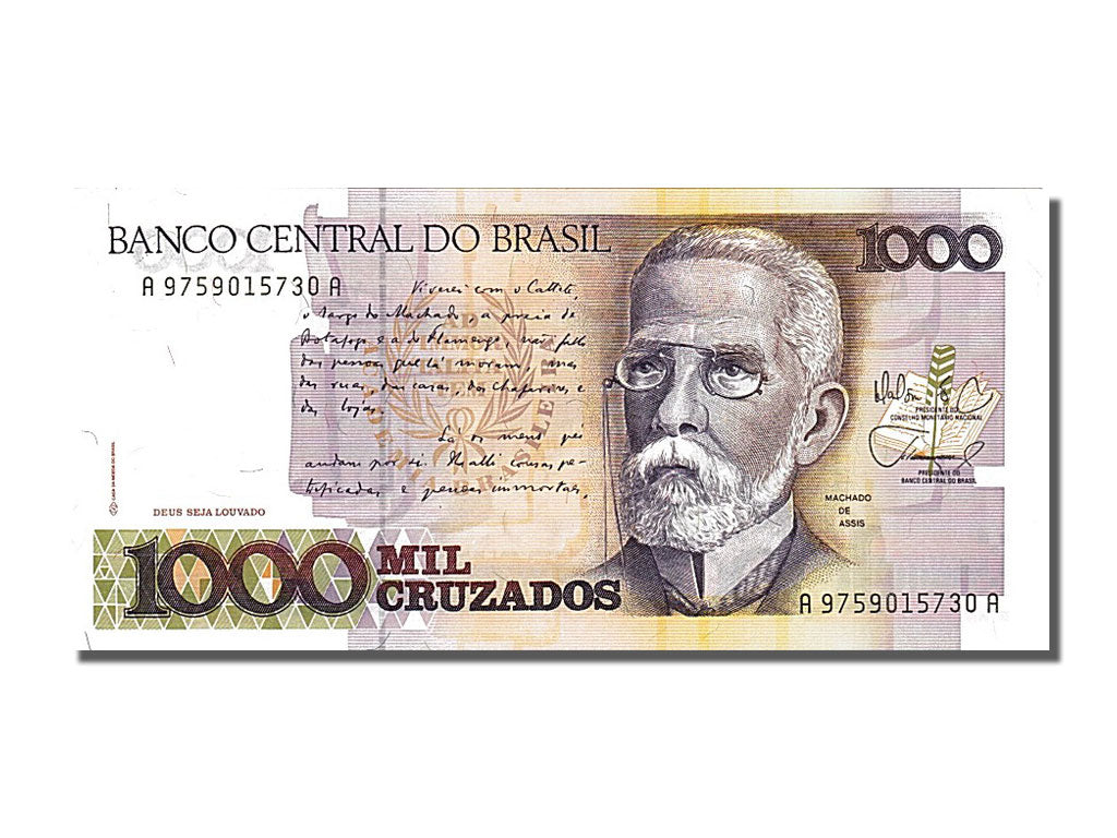 Banknote, Brazil, 1000 Cruzados, 1988, UNC(65-70)