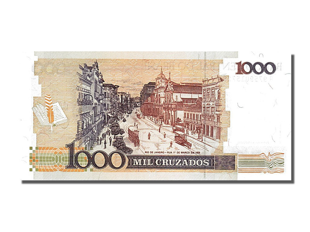 Banknote, Brazil, 1000 Cruzados, 1988, UNC(65-70)