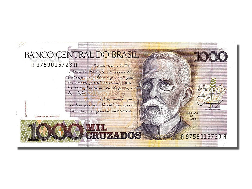 Banknote, Brazil, 1000 Cruzados, 1988, UNC(65-70)