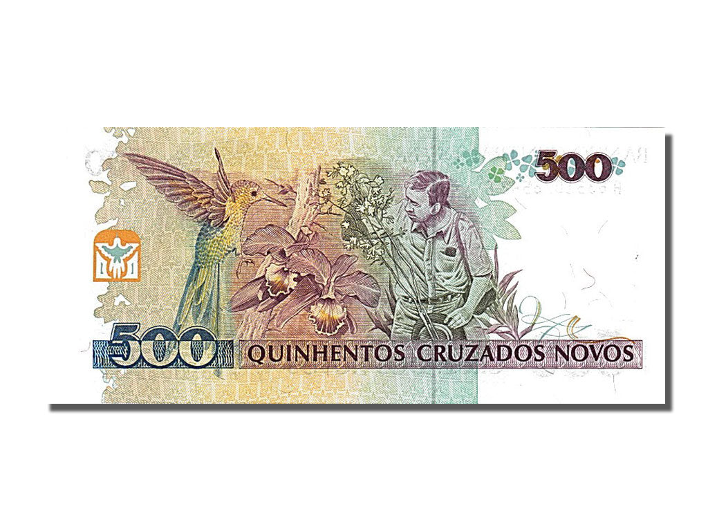 Banknote, Brazil, 500 Cruzeiros on 500 Cruzados Novos, 1990, UNC(65-70)