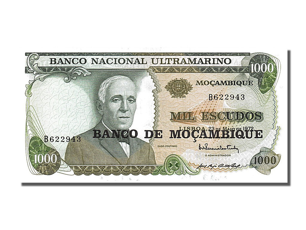 Banknote, Mozambique, 1000 Escudos, 1972, 1972-05-23, UNC(65-70)